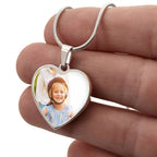 Heart Photo Pendant Necklace