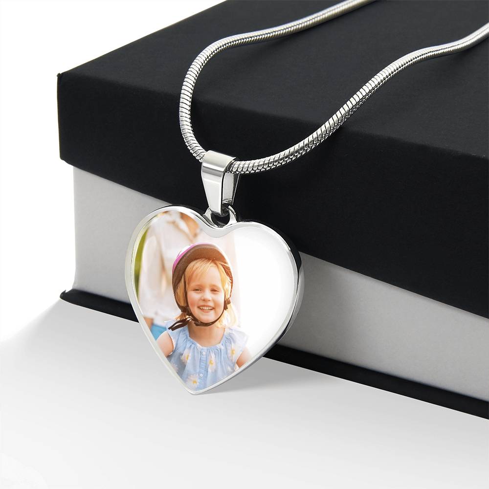 Heart Photo Pendant Necklace