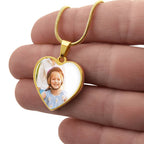 Heart Photo Pendant Necklace