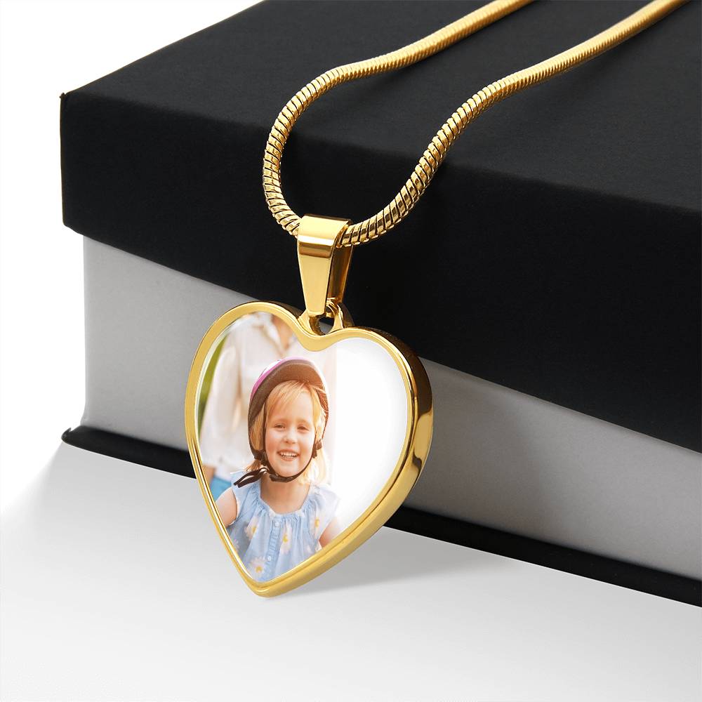 Heart Photo Pendant Necklace