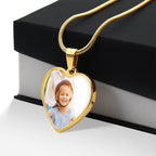 Heart Photo Pendant Necklace