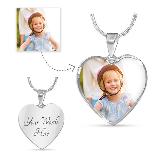 Heart Photo Pendant Necklace