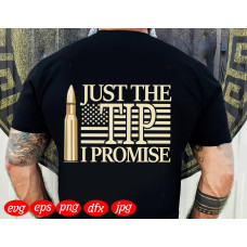 "Just The Tip, I Promise" T-Shirt (Flag)
