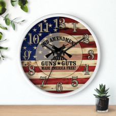 2nd Amendment Clock, White