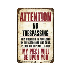 Vintage "No Trespassing" Sign