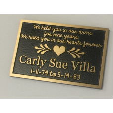 Holly Quick Memorial Cast Bronze Plaque
