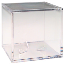 Clear Baseball BallQube Display Case with Grandstand Holder