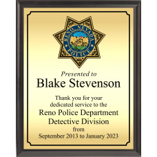 Economy Wood with Full-color logo, gold