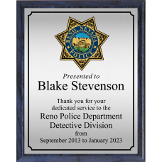 Economy Wood with Full-color logo, silver