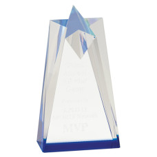 Blue Sculpted Star Acrylic Award