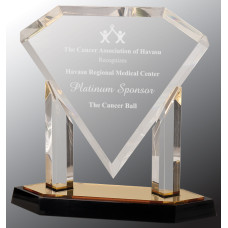 Gold Floating Diamond Acrylic, 10 3/4