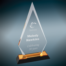 Gold Arrow Point Impress Acrylic Award, 9"