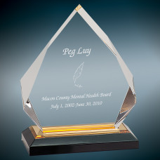 Gold Diamond Impress Acrylic Award, 6 3/4"