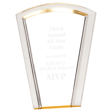 Gold Fan Halo Acrylic Award