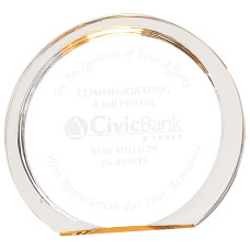 Gold Round Halo Acrylic Award