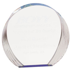 Blue Round Acrylic Award