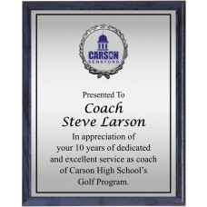 Heat Transfer Plaque, Silver Plate, Raised Medallion Holder