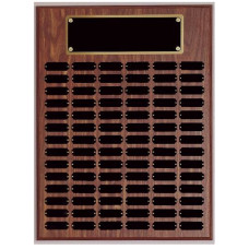 72 plate Genuine Walnut Completed Perpetual Plaque