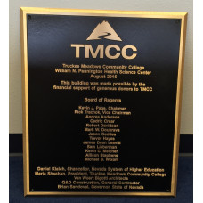 Cast bronze plaque, rectangular