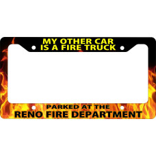 Firefighter "My Other Car" License Plate Frame