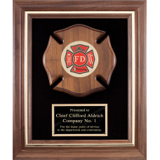 Solid Walnut Maltese Cross Plaque