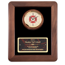 American Tribute Series Firefighter Plaque Clock