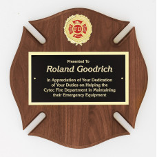 Genuine Walnut Maltese Cross plaque