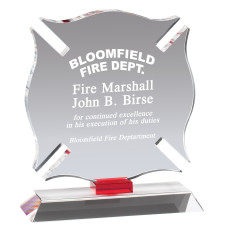 Crystal Maltese Cross Firefighter Award