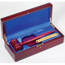 Gavel In Glossy Rosewood Presentation Box