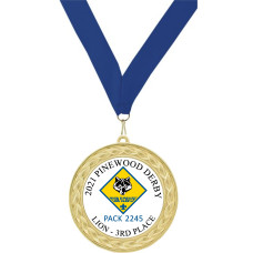 Cub Scout Custom Insert Medal, Gold