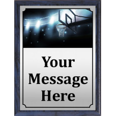 Dark Goal Basketball Plaque 