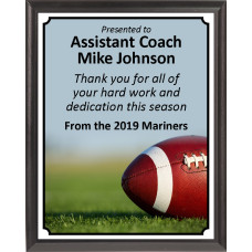 Football On Grass Plaque