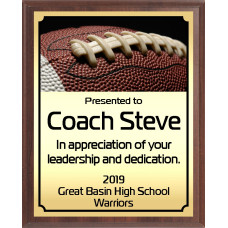 Hi-Def Laces Football Plaque