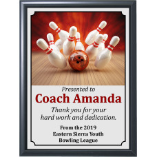 Red Ball Strike Bowling Plaque