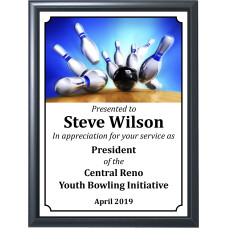 Blue Strike Bowling Plaque