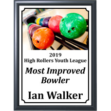 Colorful Bowling Balls Plaque