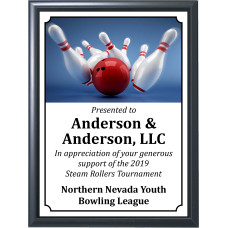 Denim Blue Bowling Plaque