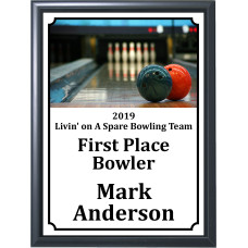 Balls on Lane Bowling Plaque