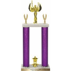 Double Column Trophy with Wood Base
