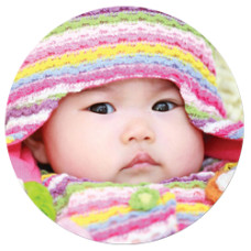 11" Glossy White Round Aluminum Photo Panel