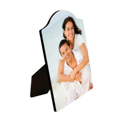 Glossy Arch Top Wood Photo Panel With Easel