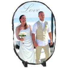 Glossy Oval Photo Stone