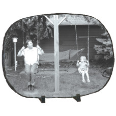 Glossy Oval Photo Stone