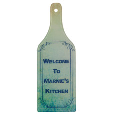 Wine Bottle Shape Glass Cutting Board