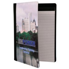 Portfolio With Legal Pad, Cloth Cover & Faux Leather Back