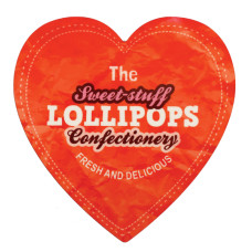 Glossy Heart Hardboard Coaster With Cork Back