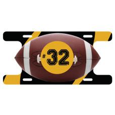 Aluminum Football Action License Plate