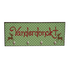 Glossy Key Hanger With 4 Silver Hooks