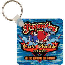 Glossy Plastic Square Key Chain
