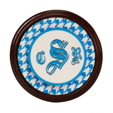 Mahogany Frame Round Coaster